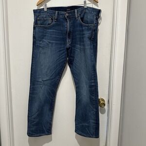 Polo Ralph Lauren Jeans Mens 36x32 Varick Slim‎ Straight Blue Denim Pants